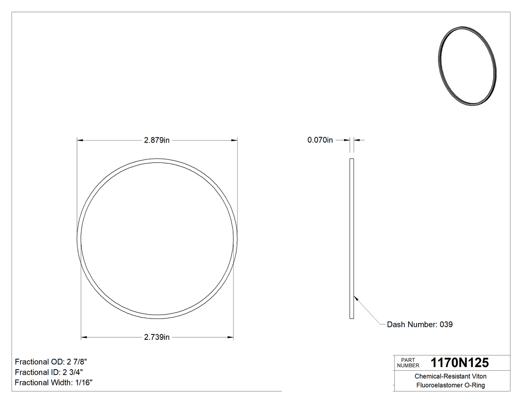 Technical drawing - 1170N125
